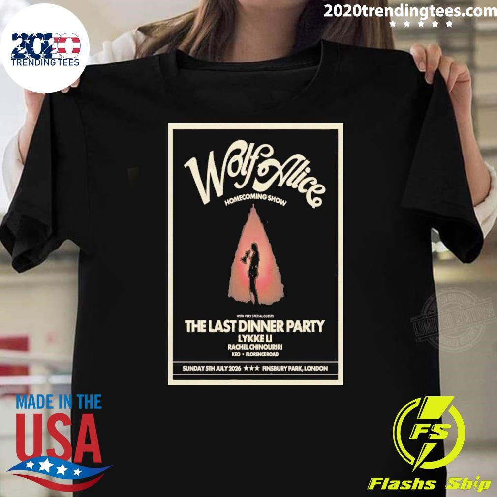 Wolf Alice London, Uk July 5 2026 Poster Shirt