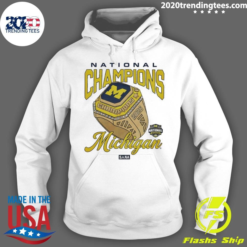 Wolverines Basketball Rings National Champions Ncaa 2026 Shirt