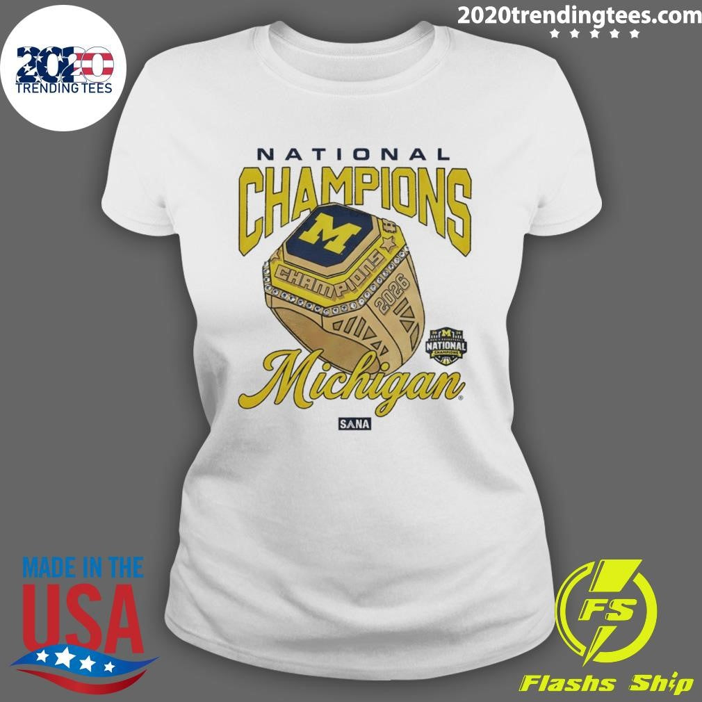 Wolverines Basketball Rings National Champions Ncaa 2026 Shirt