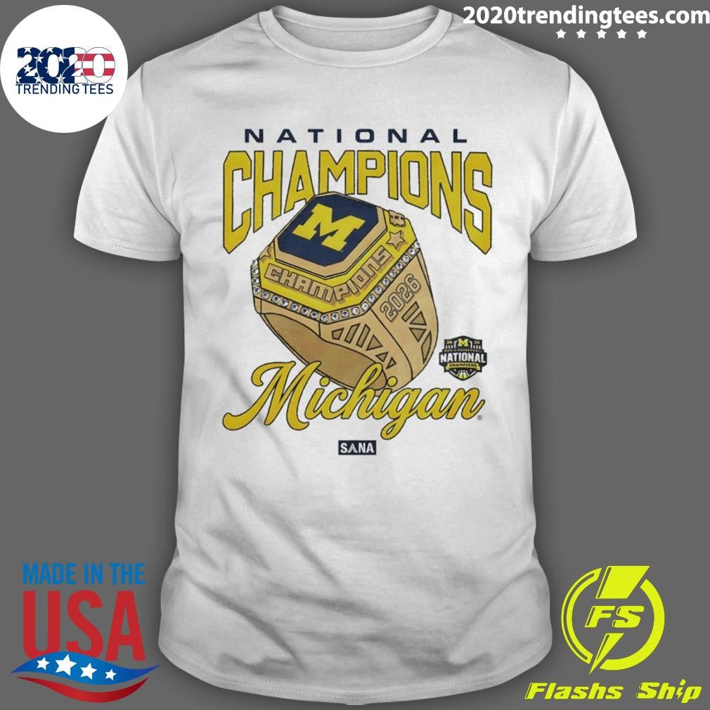 Wolverines Basketball Rings National Champions Ncaa 2026 Shirt