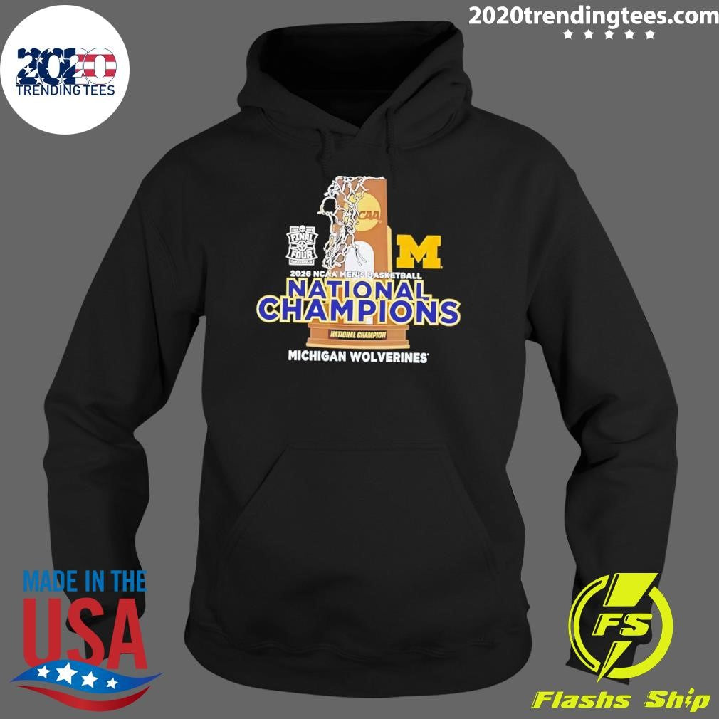 Wolverines Men’s Basketball National Champions Trophy Ncaa Final Four Shirt