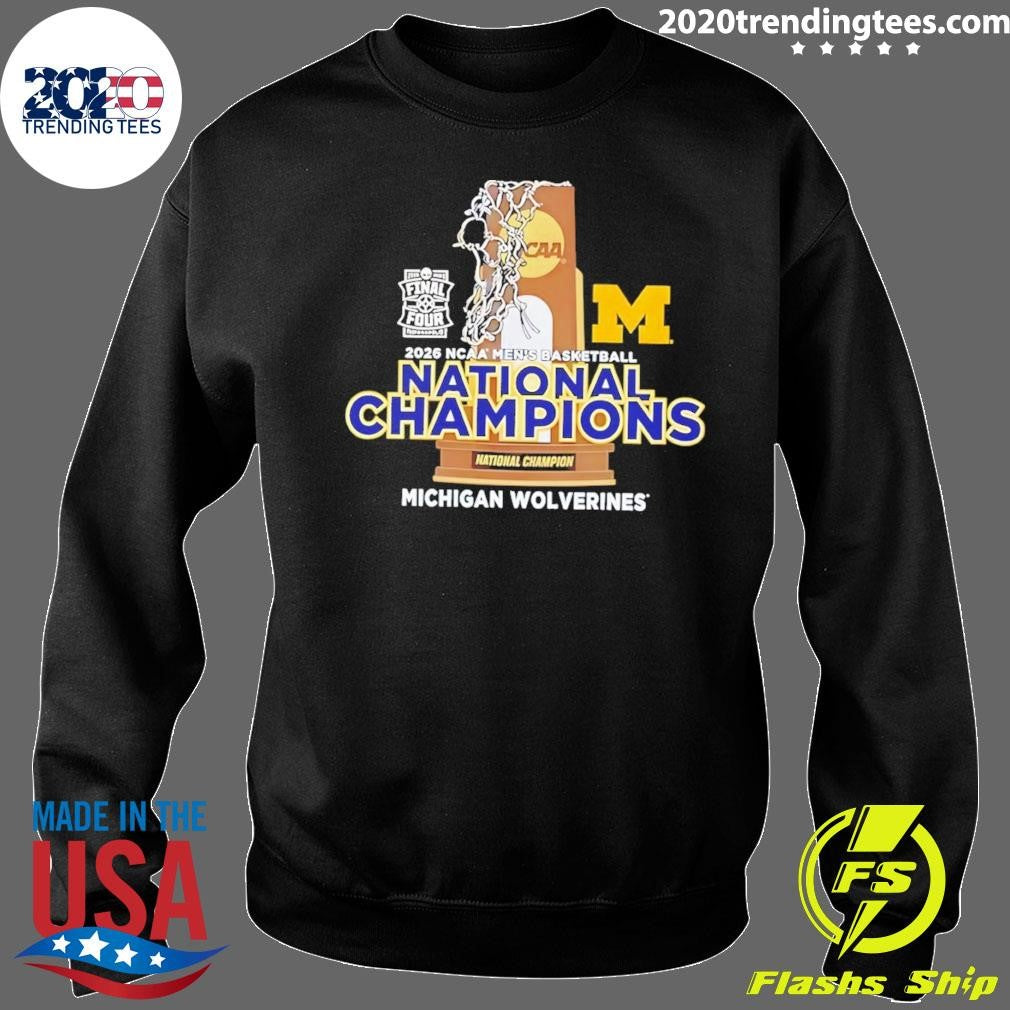 Wolverines Men’s Basketball National Champions Trophy Ncaa Final Four Shirt