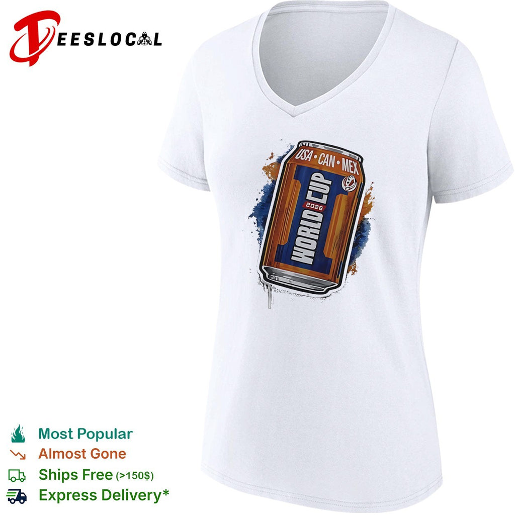 World Cup beer can Usa Can Mex 2026 shirt