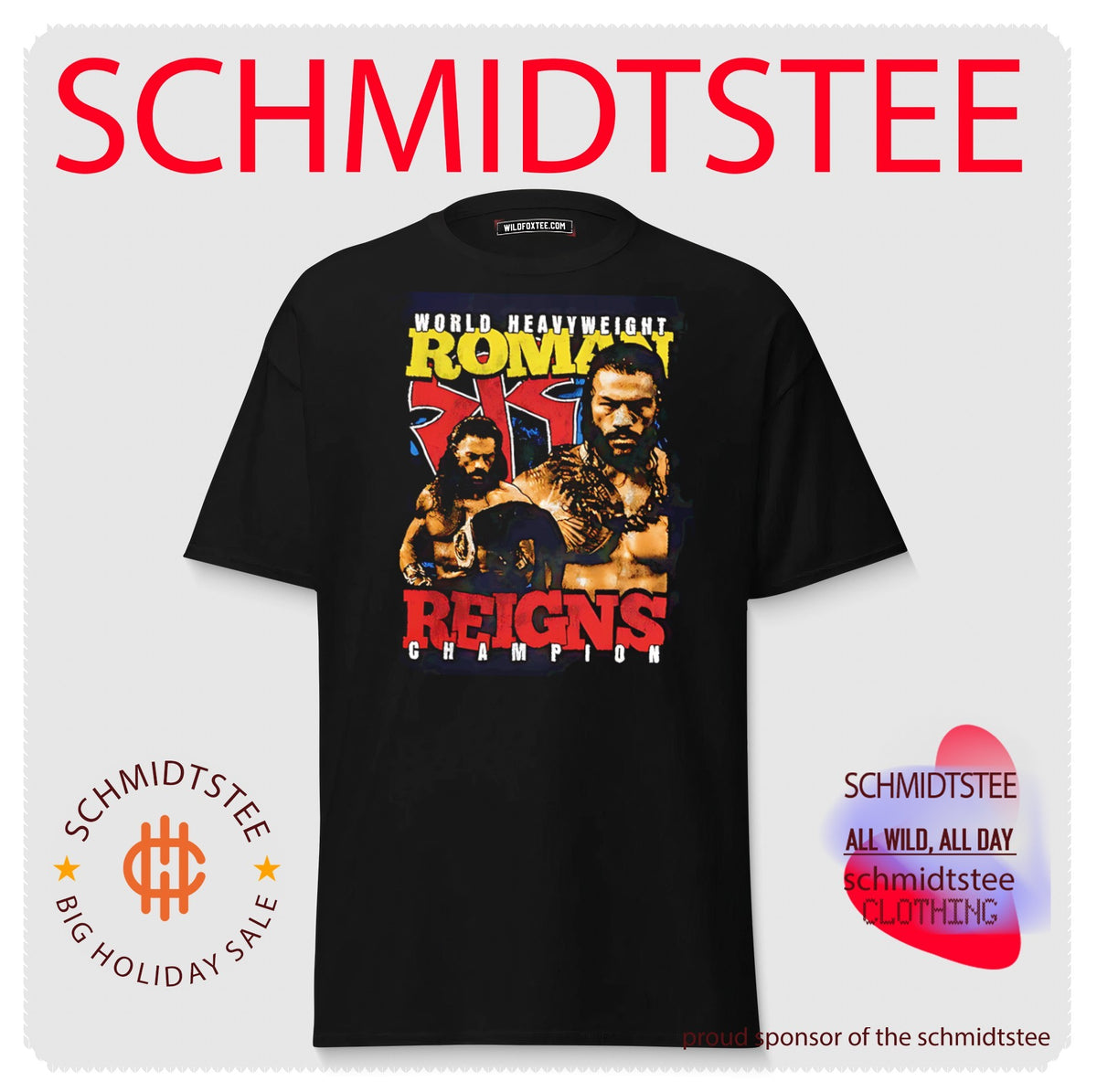 World Heavyweight Champion Roman Reigns illustration shirt