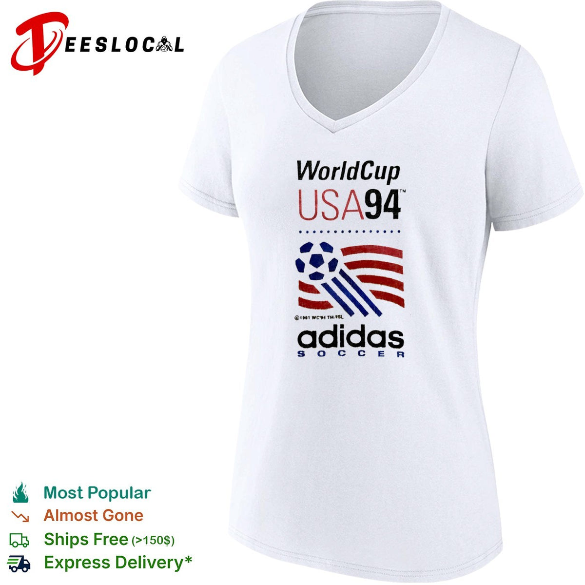 WorldCup USA94 1991 WC 94 TM ISL soccer tournament logo shirt