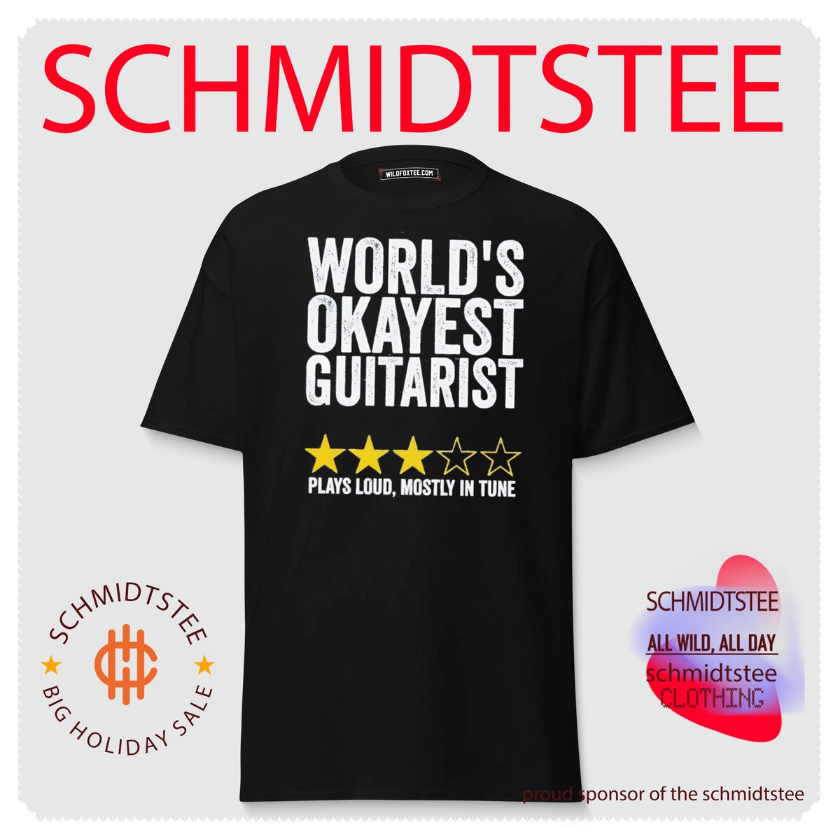 World’s okayest guitarist plays loud mostly in tune shirt