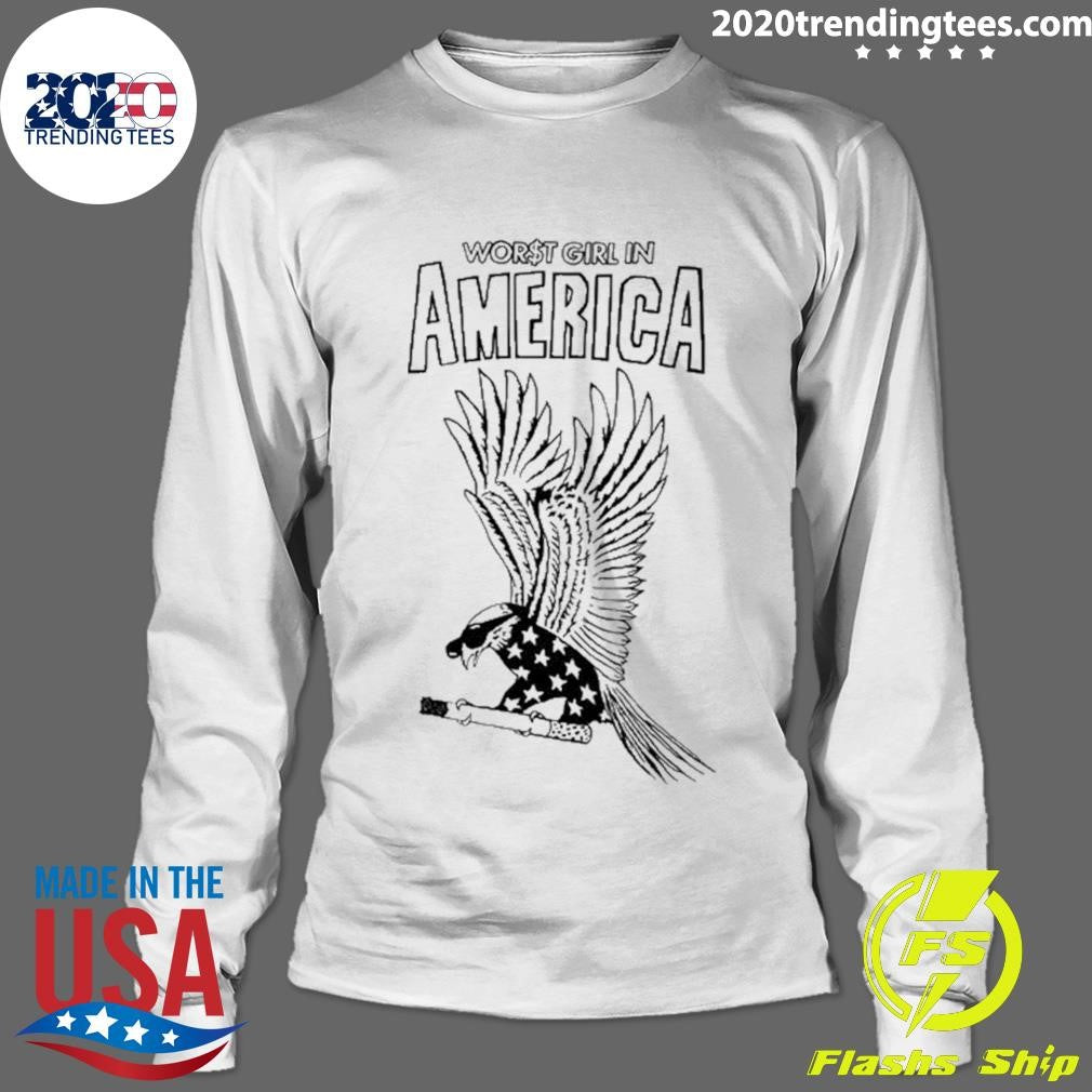 Worst Girl In America Slayyyter WGIA$ Eagle Tee Shirt