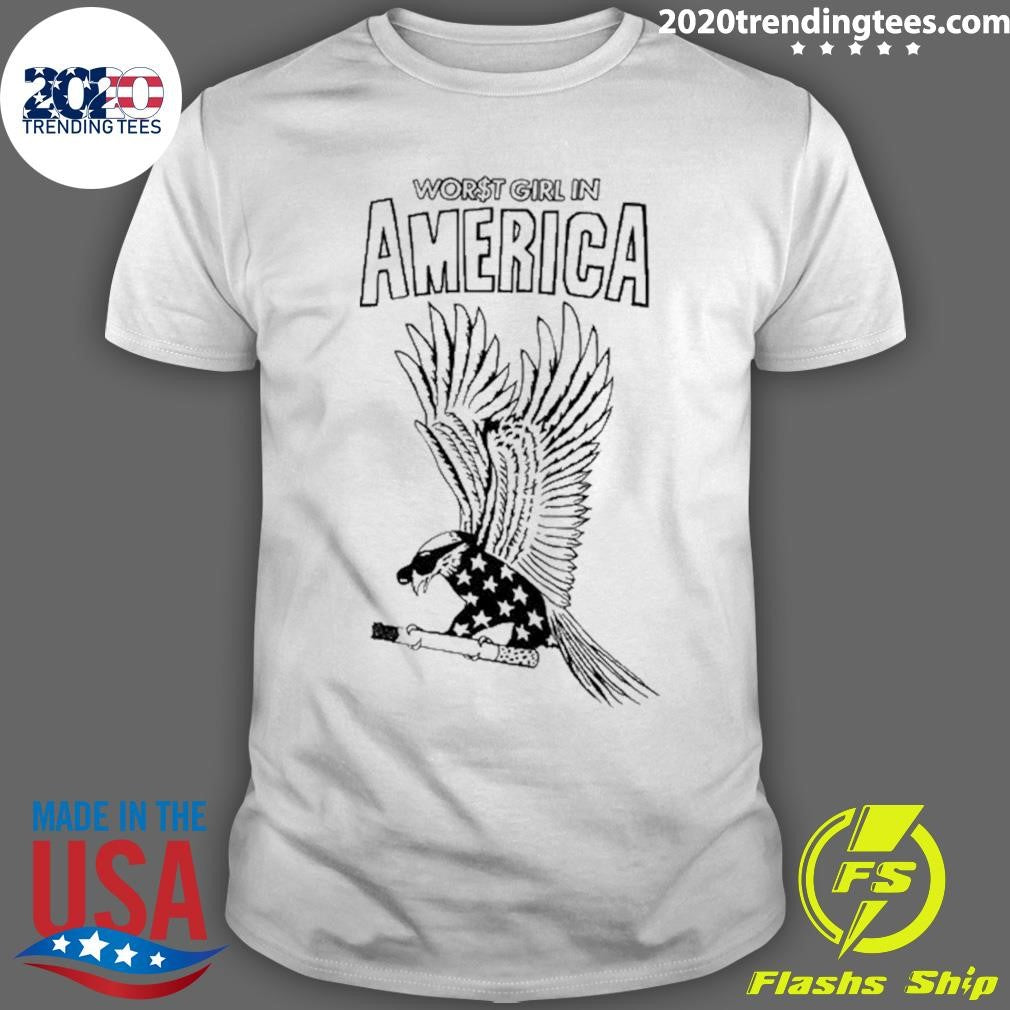 Worst Girl In America Slayyyter WGIA$ Eagle Tee Shirt