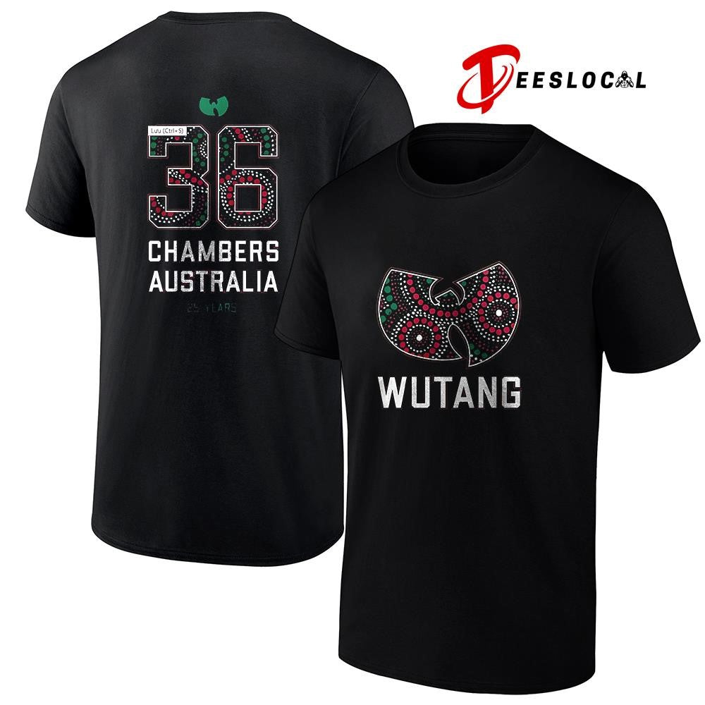 Wu Tang Chambers Australia 25 years logo shirt