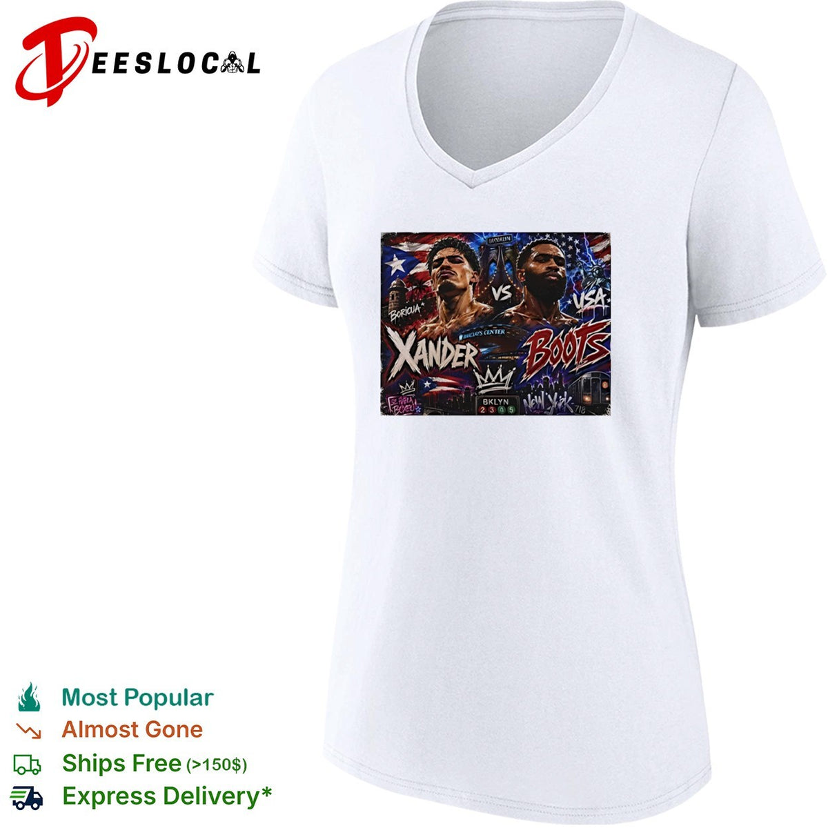 Xander Zayas vs Jalon Boots Ennis Barclays Center Brooklyn New York boxing shirt