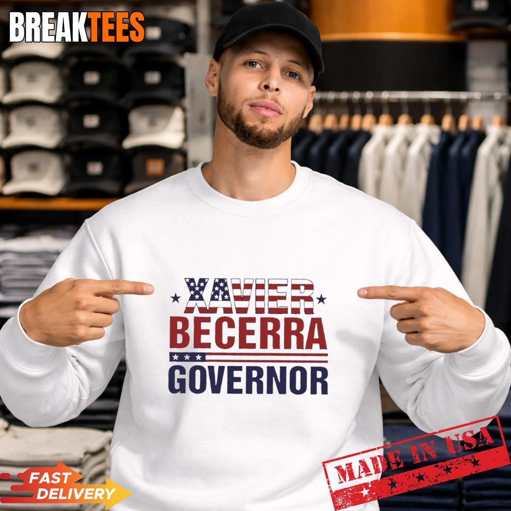 Xavier Becerra Governor California 2026 American flag T-Shirt