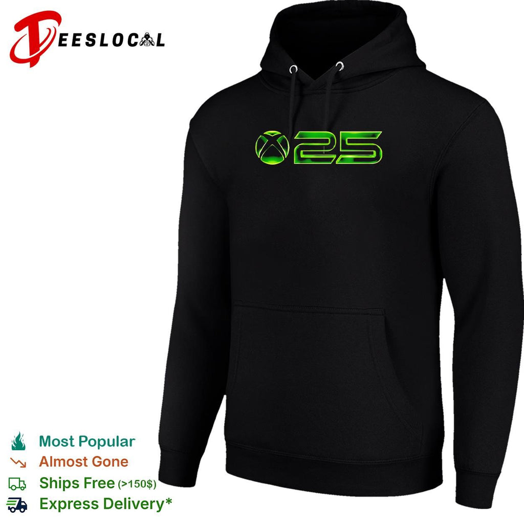 Xbox 25th anniversary logo green graphic shirt