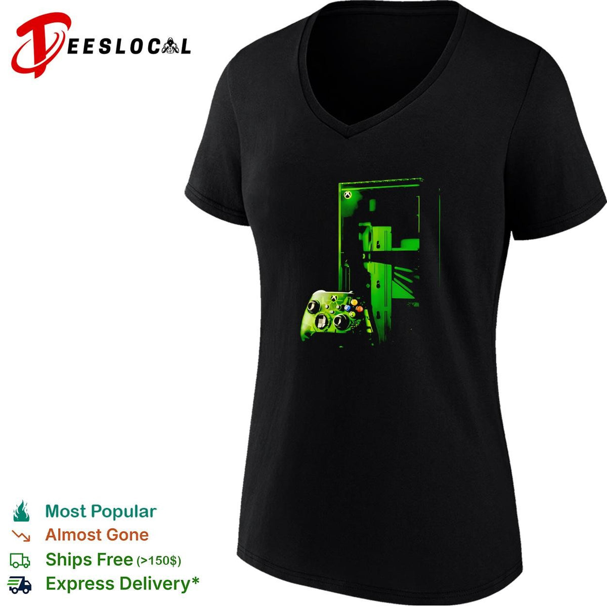 Xbox Series X 25th anniversary gaming console graphic shirt
