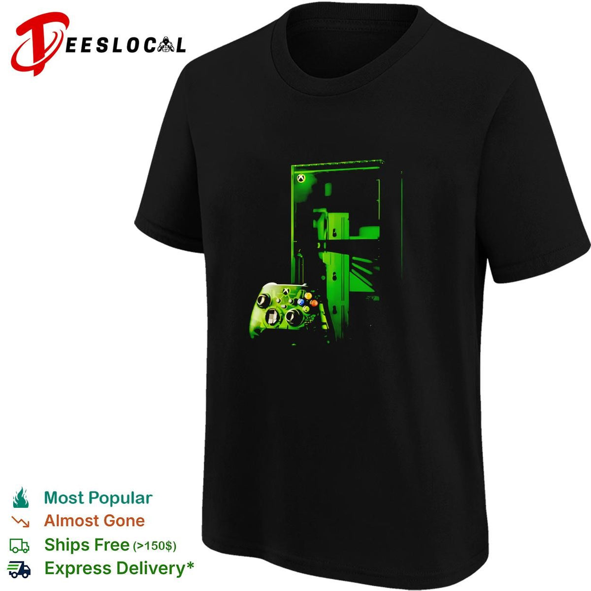 Xbox Series X 25th anniversary gaming console graphic shirt
