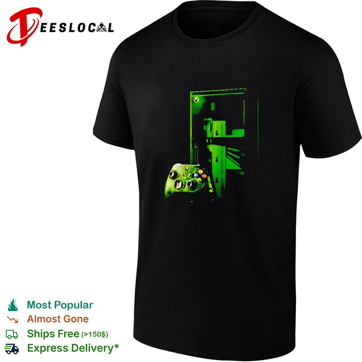 Xbox Series X 25th anniversary gaming console graphic shirt