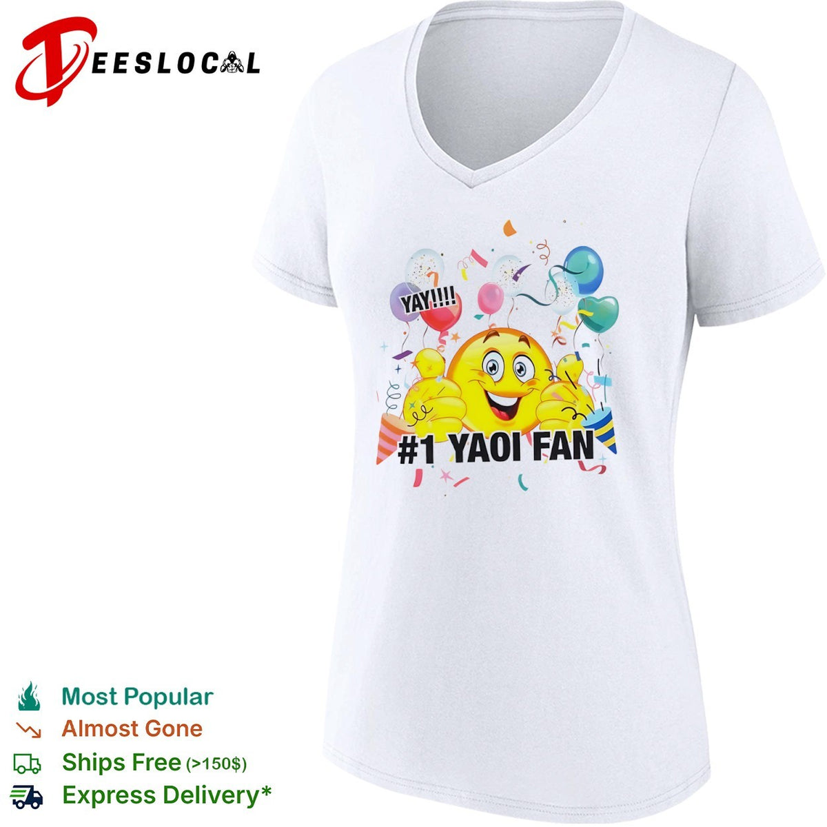 YAY 1 Yaoi Fan Emoji Celebration Party shirt