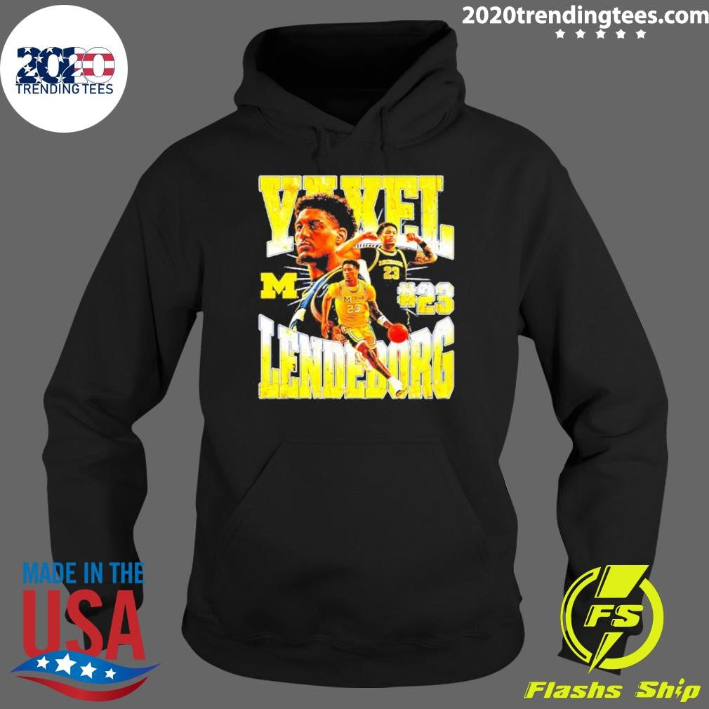 Yaxel Lendeborg 23 Michigan Wolverines Basketball Logo Shirt