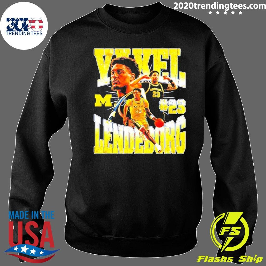 Yaxel Lendeborg 23 Michigan Wolverines Basketball Logo Shirt