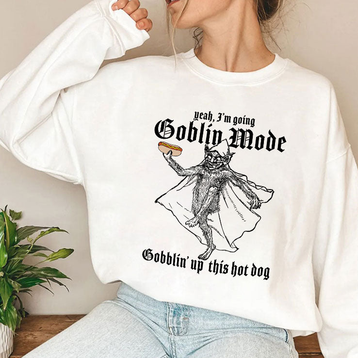 Yeah I’m Going Goblin Mode Gobblin’ Up This Hot Dog Shirt