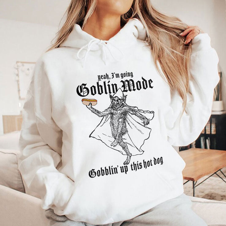 Yeah I’m Going Goblin Mode Gobblin’ Up This Hot Dog Shirt