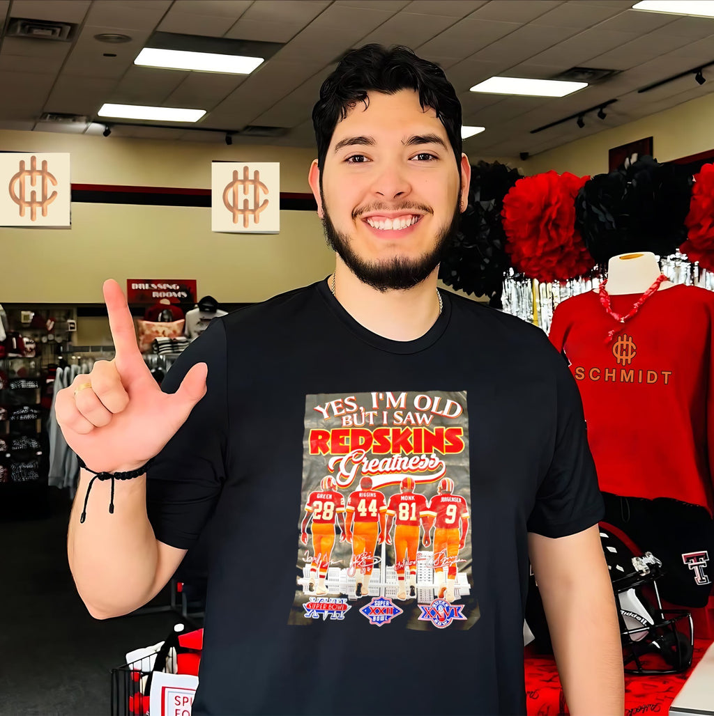 Yes I’m old but I saw Washington Redskins greatness skyline shirt