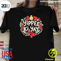Yippee Ki-Yay Winter Black Cartoon Christmas Humorous Festive Shirt