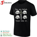 You are hated train like it skulls and combat knife shirt