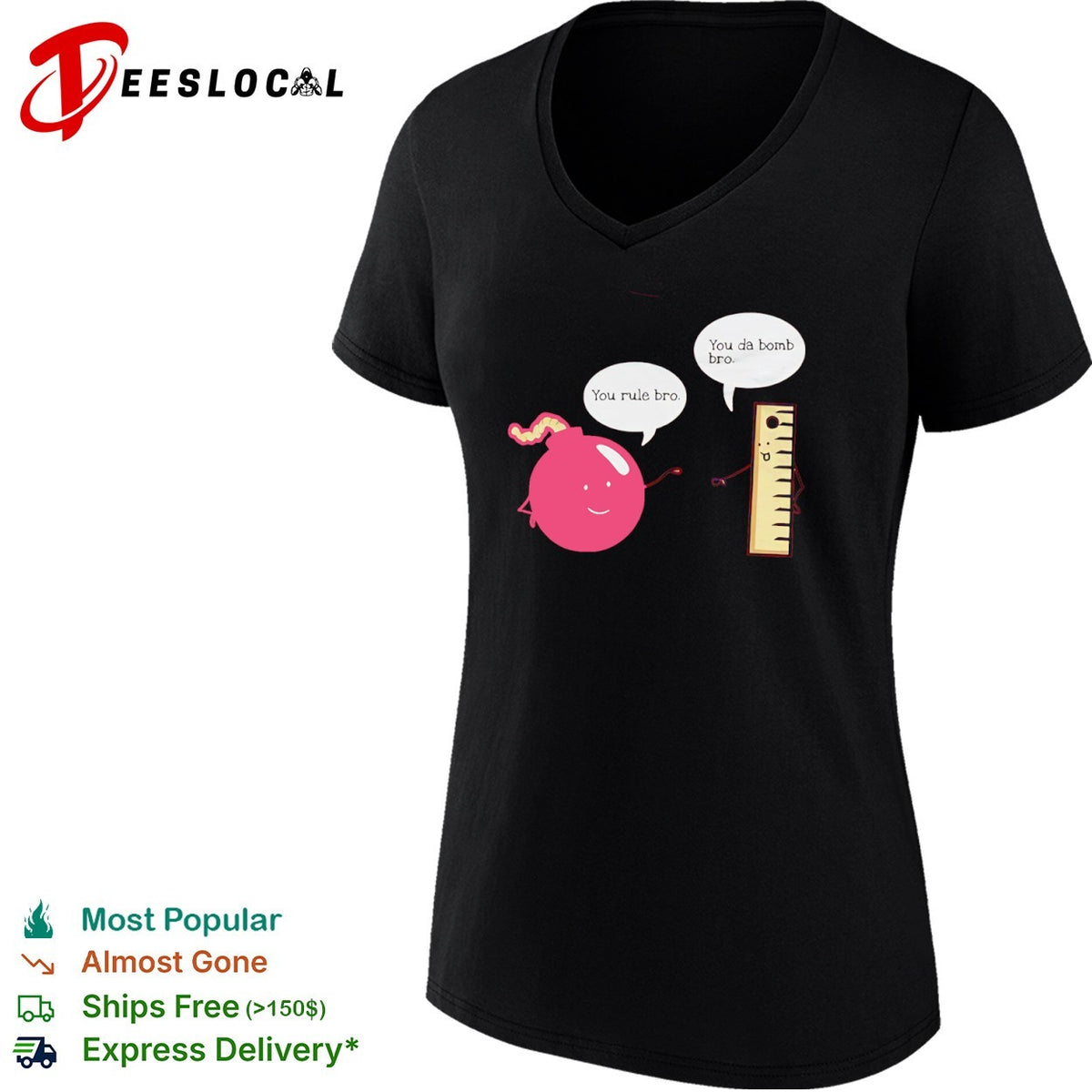 You rule bro You da bomb bro Punny Bomb and Ruler character shirt
