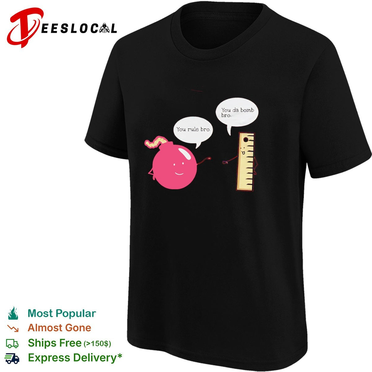 You rule bro You da bomb bro Punny Bomb and Ruler character shirt