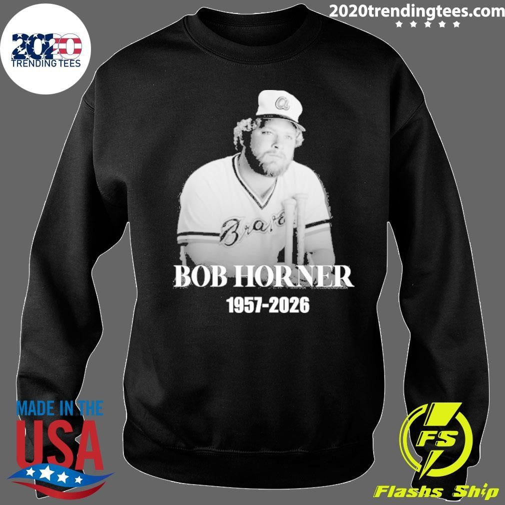 Atlanta Braves Infielder Bob Horner 1957-2026 Shirt