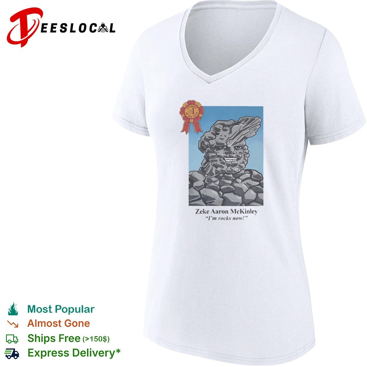 Zeke Aaron McKinley I am rocks now Student of the Year shirt