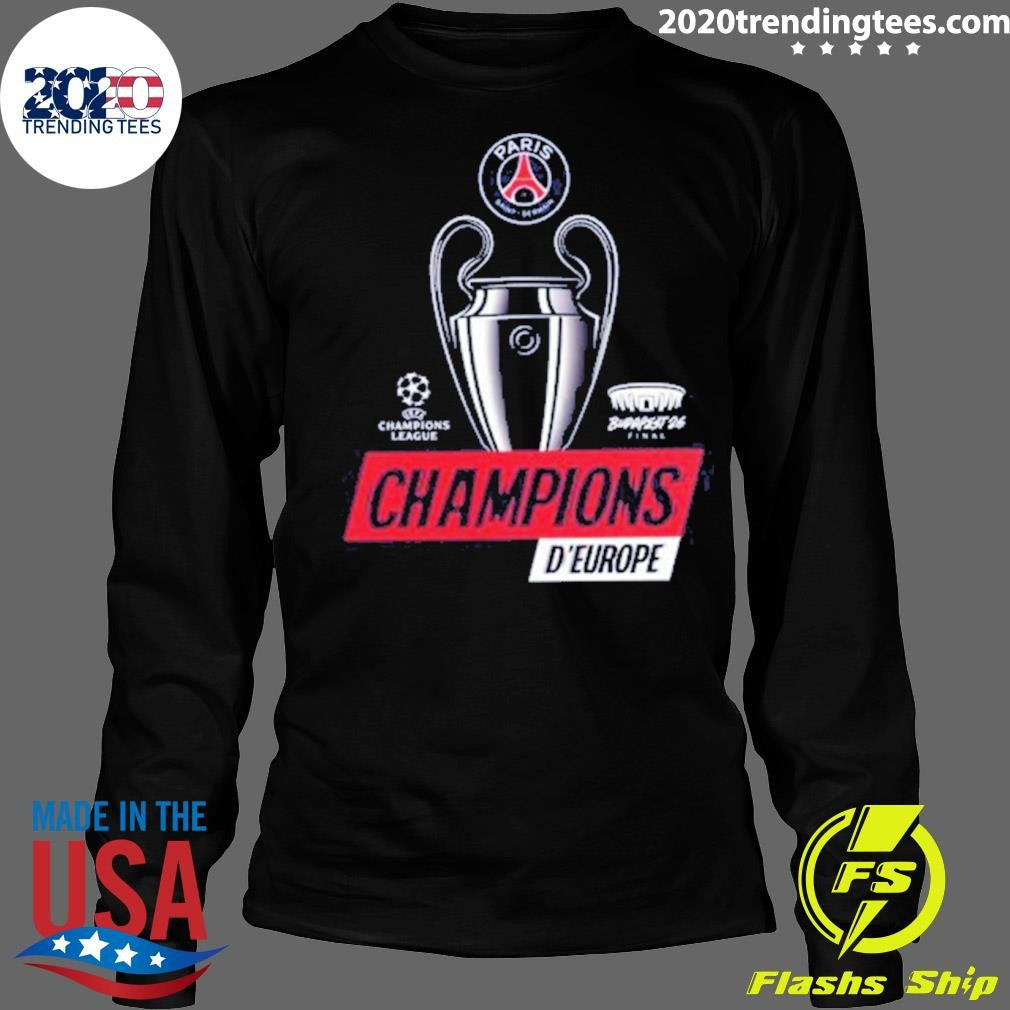 Paris Saint-Germain PSG UEFA Champions League Champions d’Europe 2026 Trophy Shirt