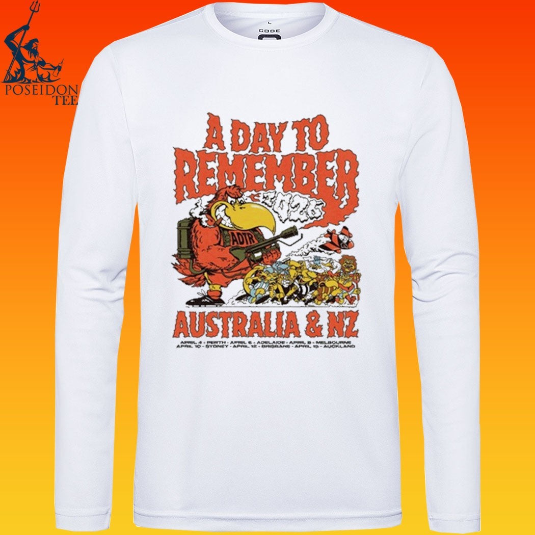 A Day To Remember Big Rock Tour April 2026 In Australia & New Zealand T-shirt