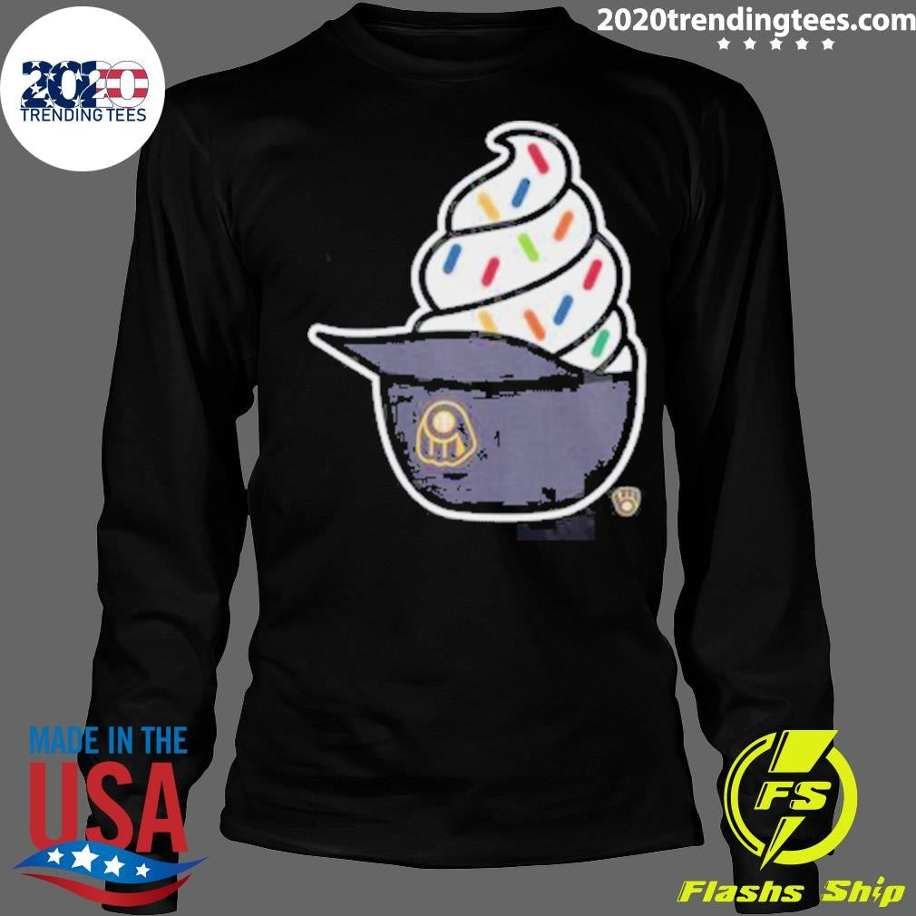 Milwaukee Brewers Ice Cream Parlor Foundation ’47 Light Blue Shirt