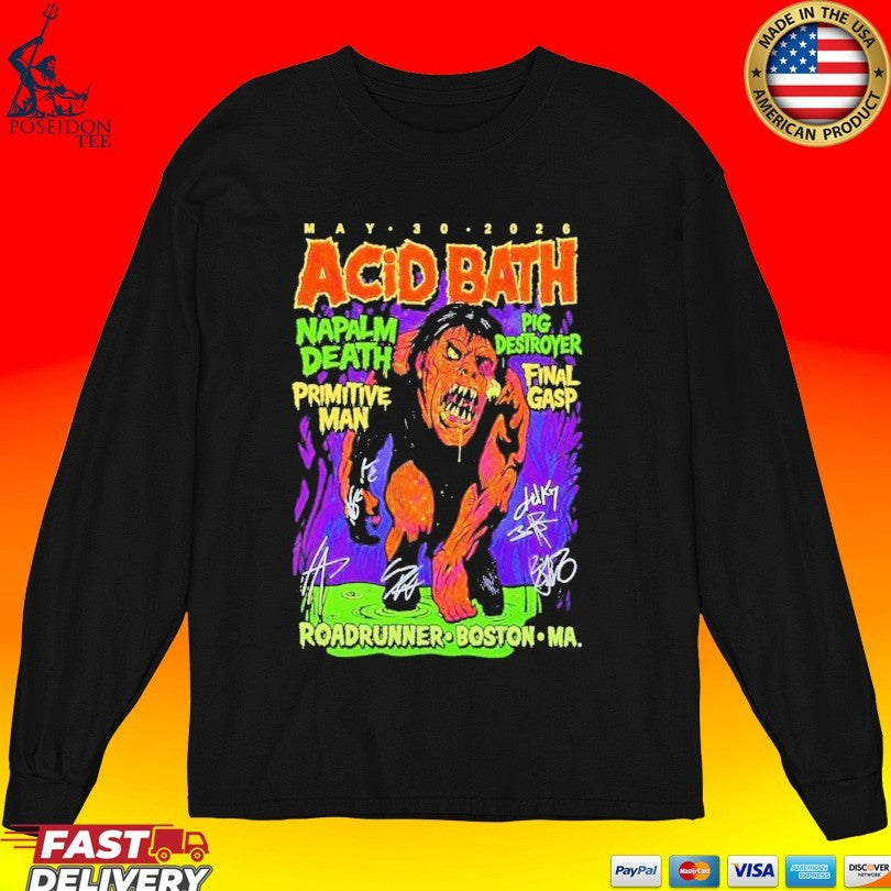 Acid Bath Roadrunner In Boston May 30 2026 T-shirt