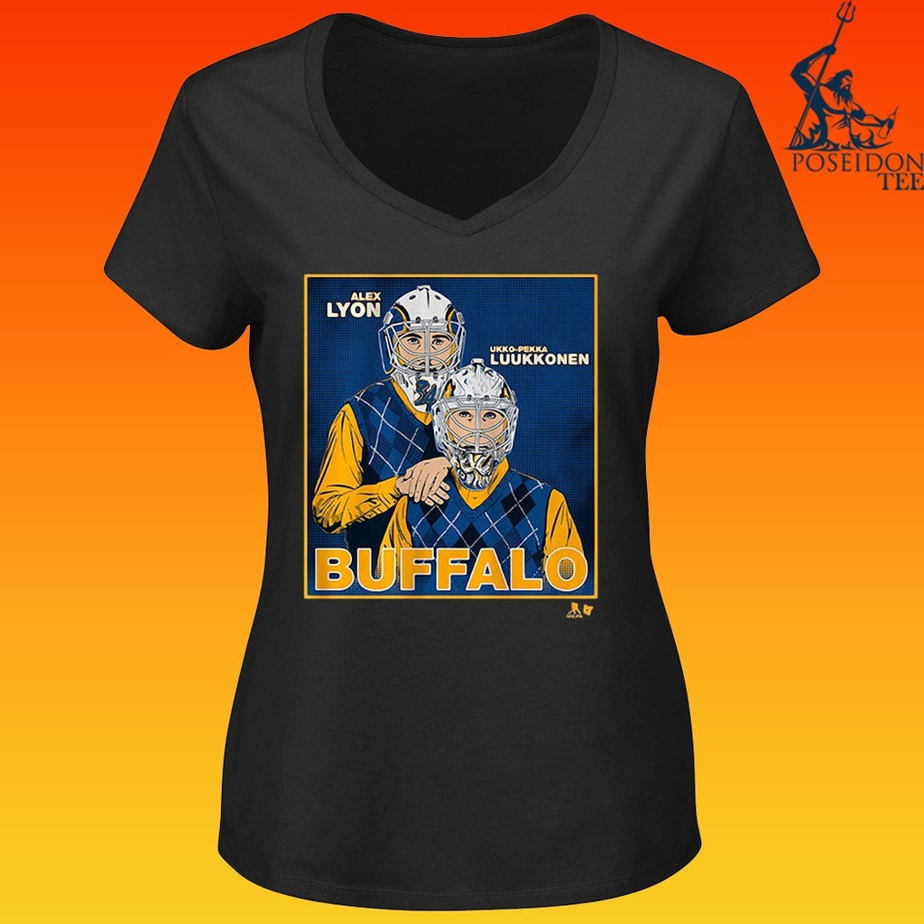 Alex Lyon & Ukko-pekka Luukkonen Buffalo Family Portrait T-shirt