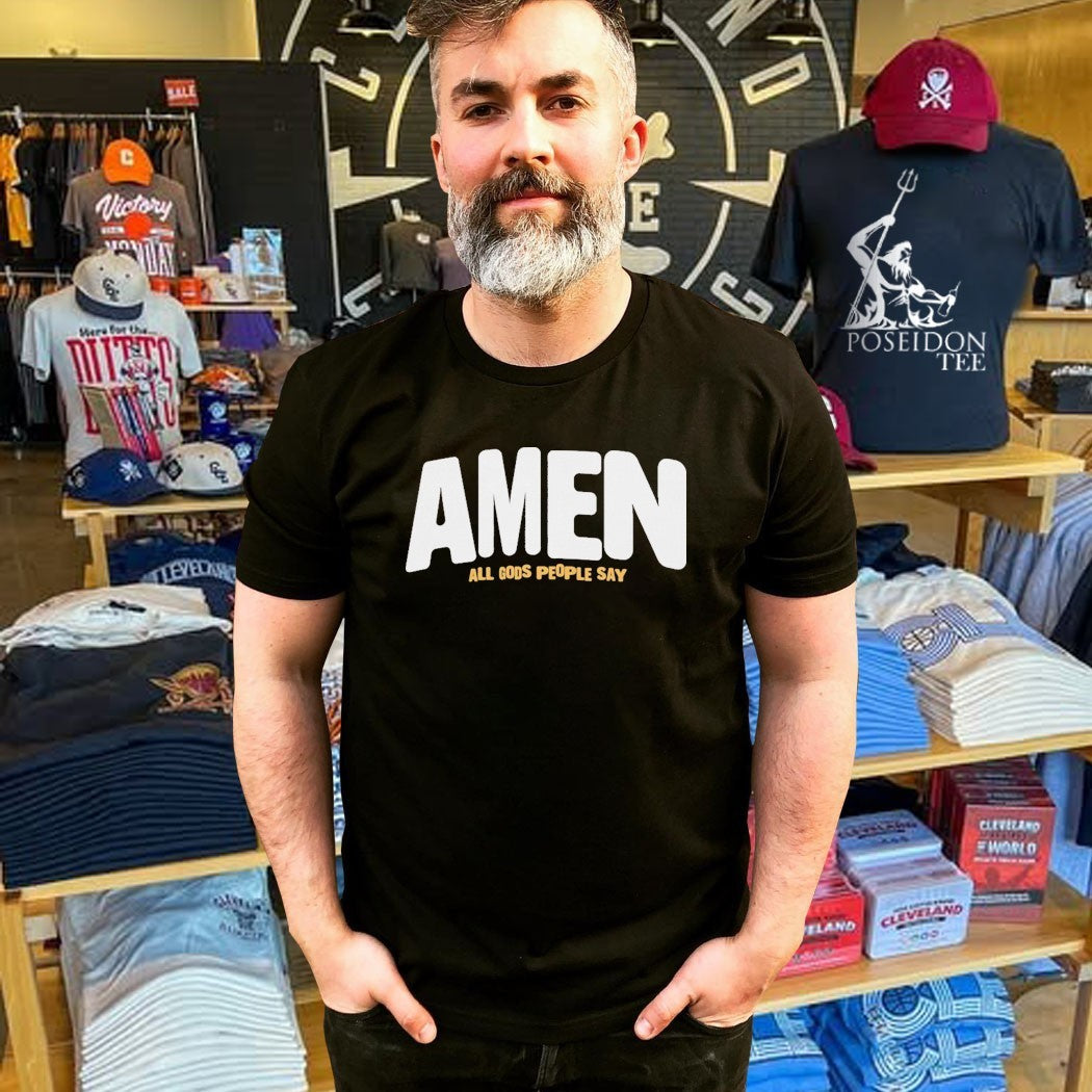 Amen Brown All God’s People Say T-shirt