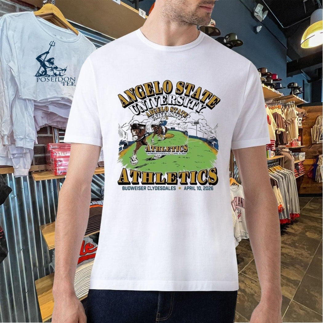 Angelo State University Athletics Budweiser Clydesdales April 10 2026 T-shirt