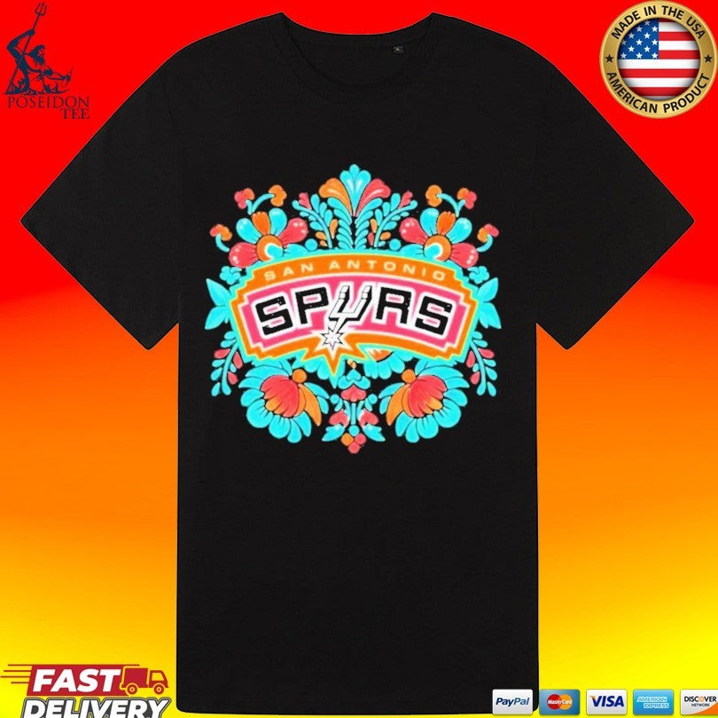 Antonio Spurs Fiesta Basketball Floral Nba Playoffs 2026 T-shirt