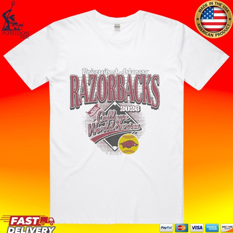 Arkansas Softball University Of Arkansas Razorbacks 2026 Women’s College World Series T-shirt