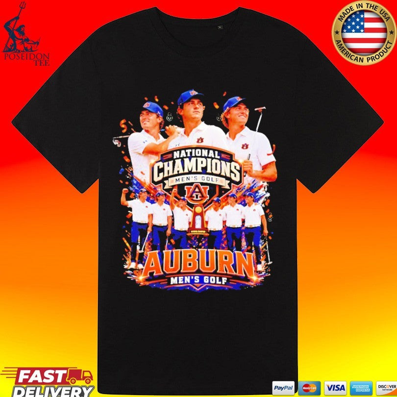 Auburn Tigers National Champions Golf Team Ncaa 2024 Celebration T-shirt