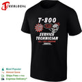 T-800 service technician Terminator 2 Judgment Day skull flames shirt