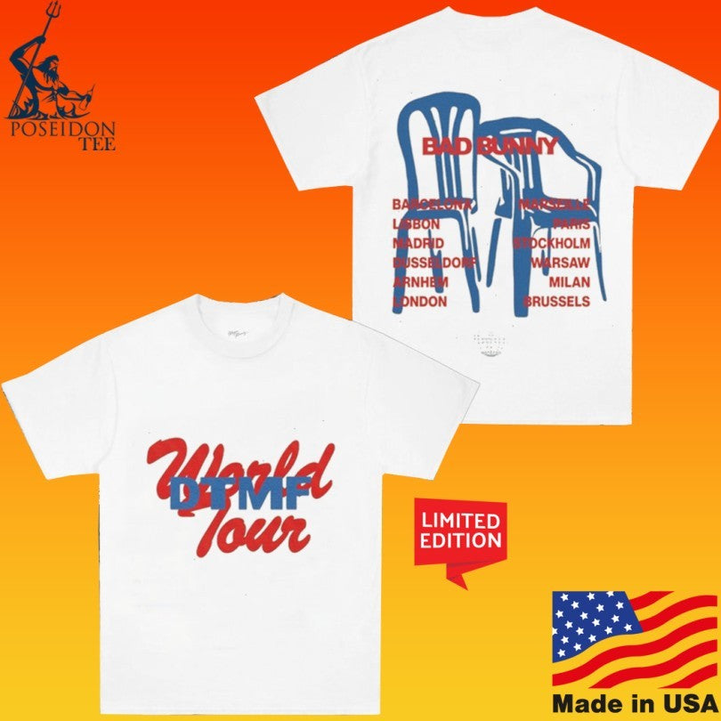 Bad Bunny Dtmf World Tour Chairs Cream T-shirt
