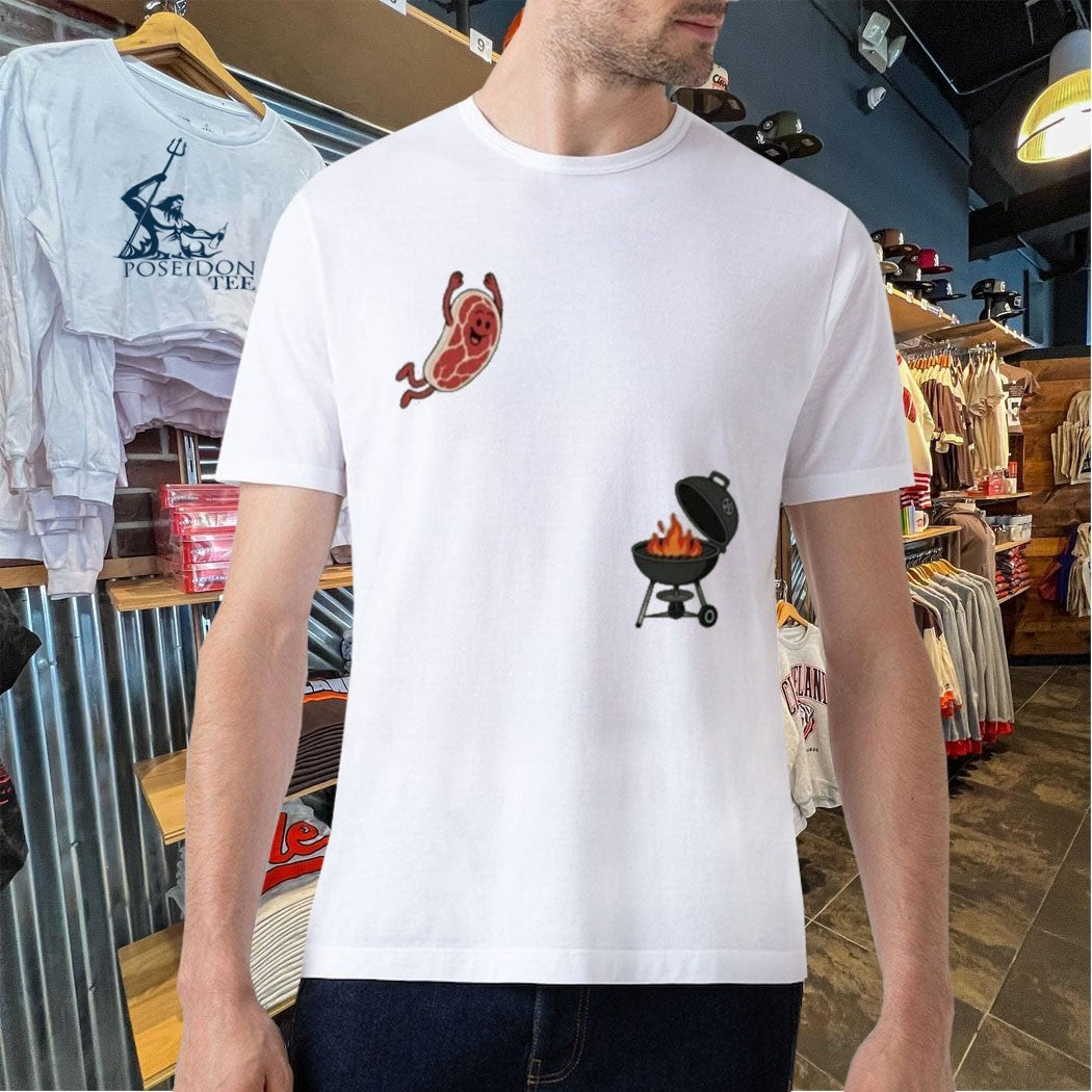 BBQ Jumping Steak Funny 2026 T-shirt