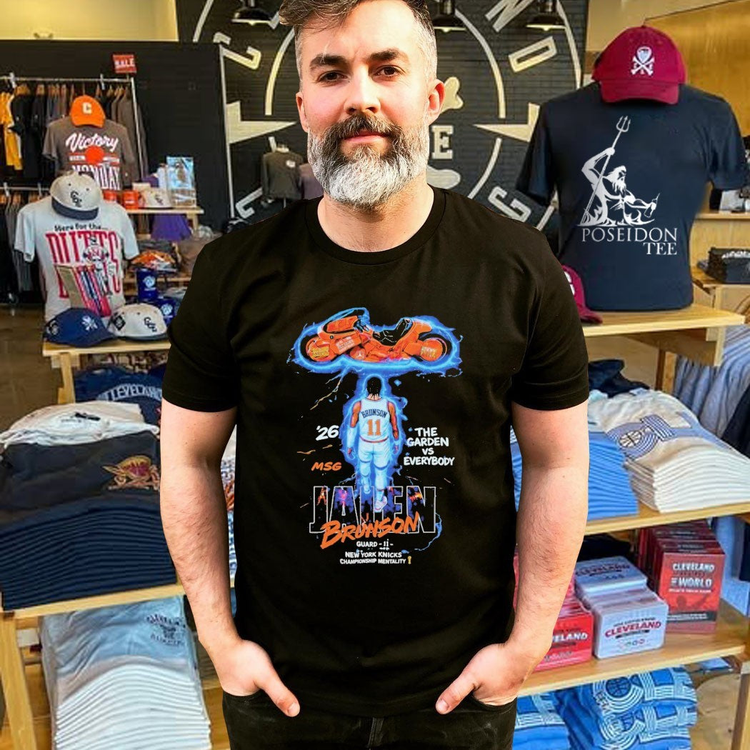 Ben Stiller Knicks Game 5 Jalen Brunson Motorcycle T-shirt