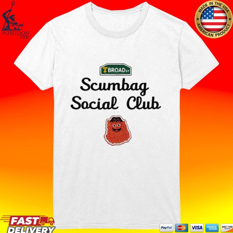 Broad Street Scumbag Social Club Flyer T-shirt