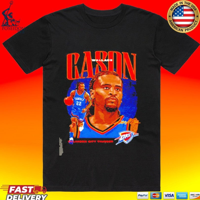 Cason Wallace Oklahoma City Thunder Dual Signature T-shirt