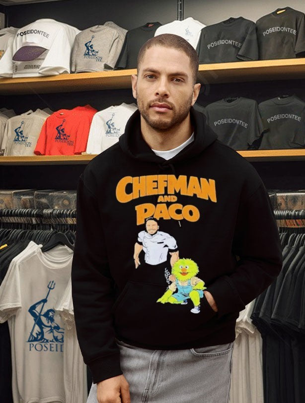 Chefman And Paco Cartoon Mascot Graphic T-shirt