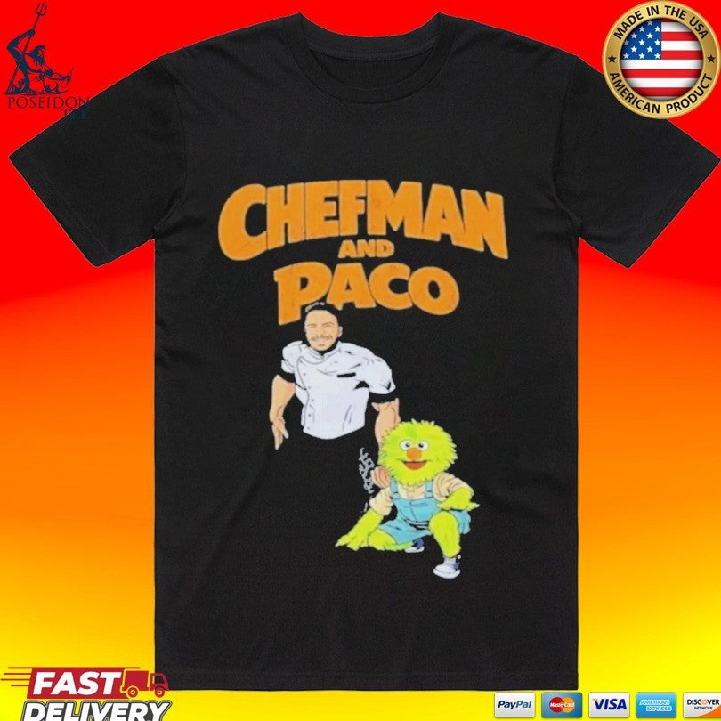 Chefman And Paco Cartoon Mascot Graphic T-shirt