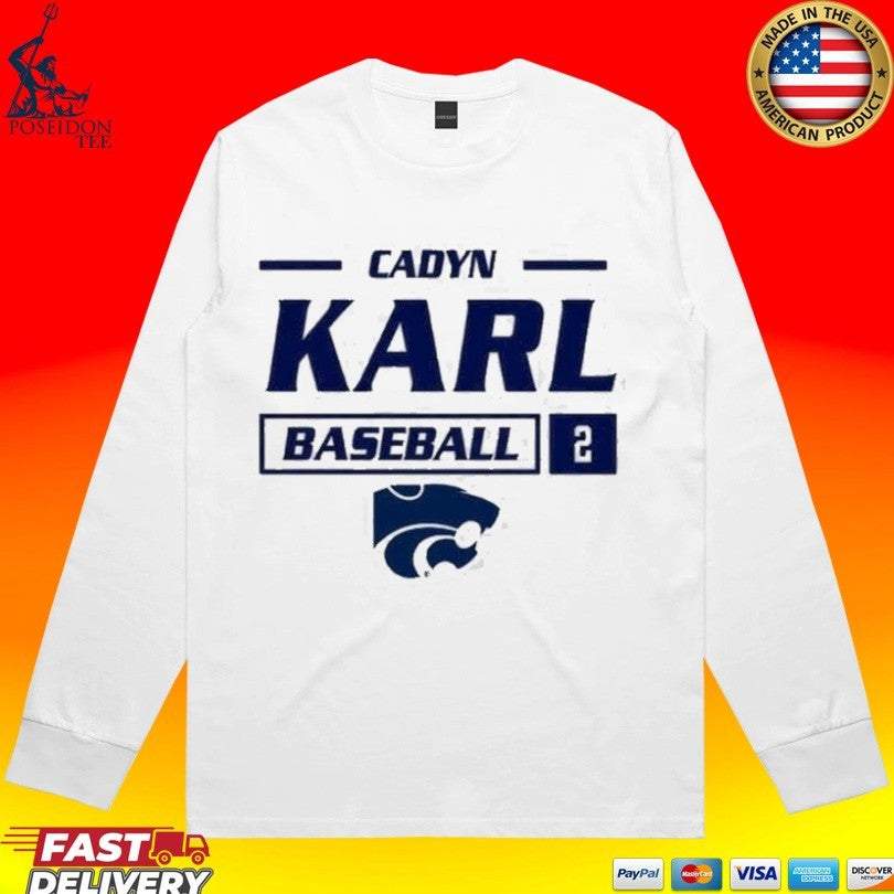 Cherri Harms K State Cadyn Karl Baseball 2 T-shirt
